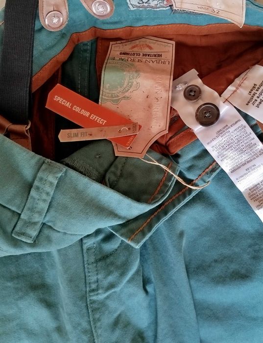 модерен, мъжки панталон -slim fit с тиранти- Urban Surface