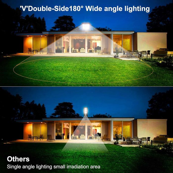 HYPOW 1000W соларна лампа за открито със сензор за движение, 30000lm