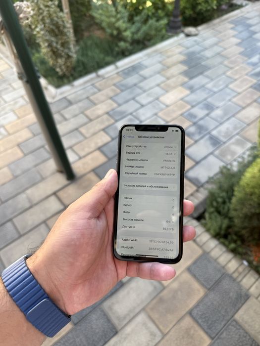 Iphone XS Ayfon XS 64gb LL/A qora ideal sotiladi aybi yo face ishlidi