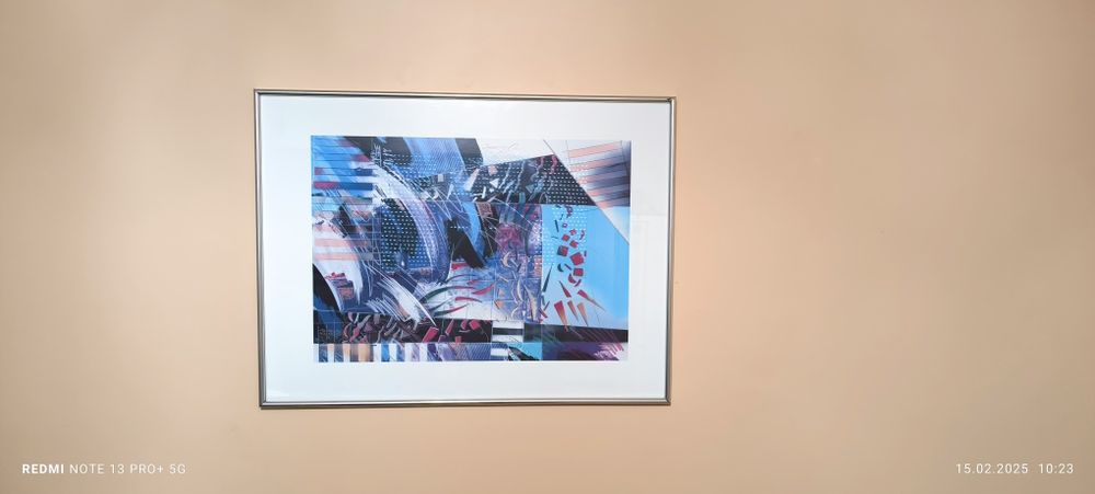 Абстрактен модерен колаж" Jumping colors"