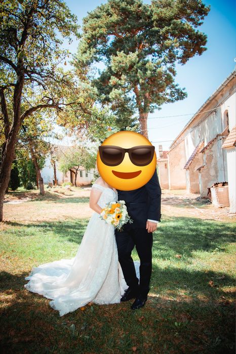 Rochie mireasa cu trena detasabila