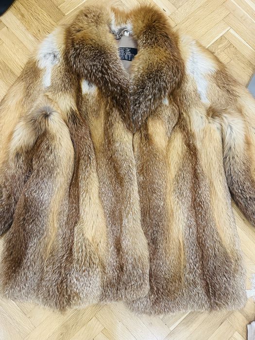 Палто от естествен косъм-червена лисица