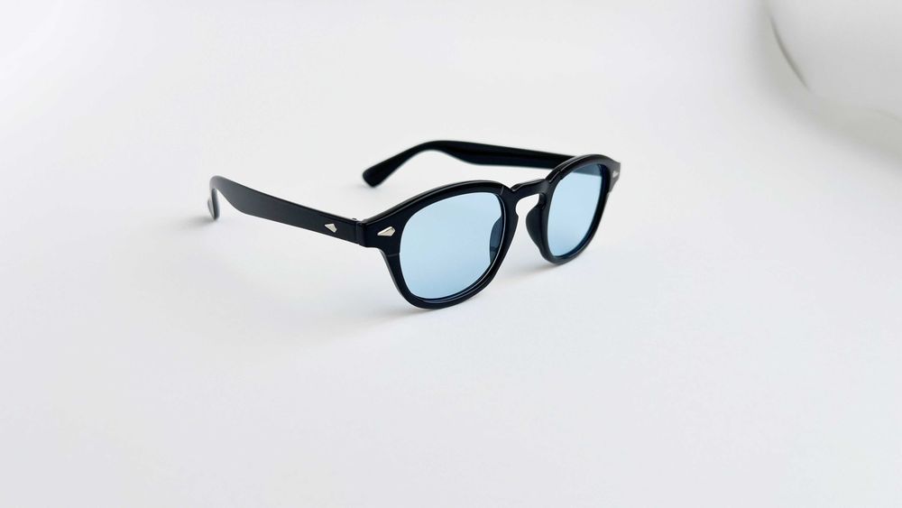 Ochelari de soare Moscot Lemtosh Rama animal print Lentile albastre