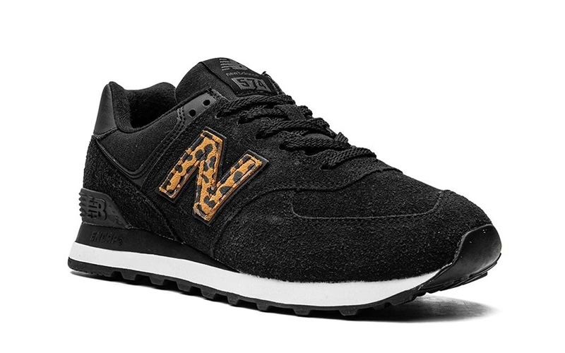 Кроссовки New Balance 574 модель с Leopard вставкой