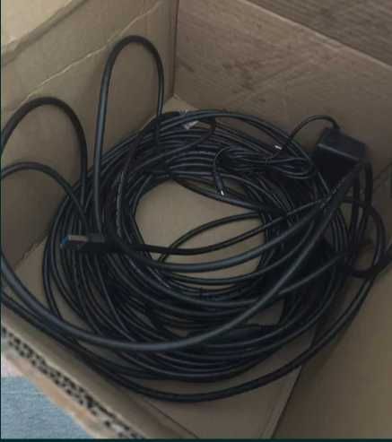 Cablu prelungitor activ USB 3.0, 15 m, cu alimentator, KU3REP15