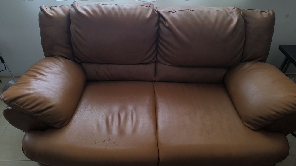 Италиански дивани 2+3 Естествена кожа