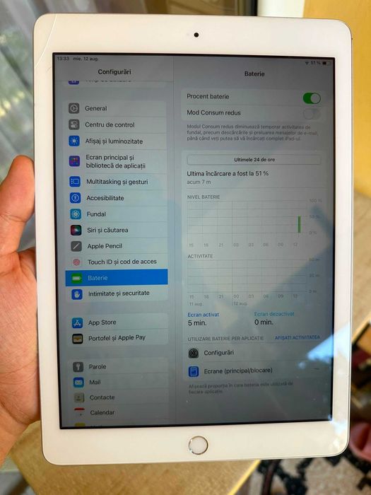 Ipad 6 Tableta Gen 6 2018 SILVER 128 GB Ecran Multi-Touch 9,7 inchi