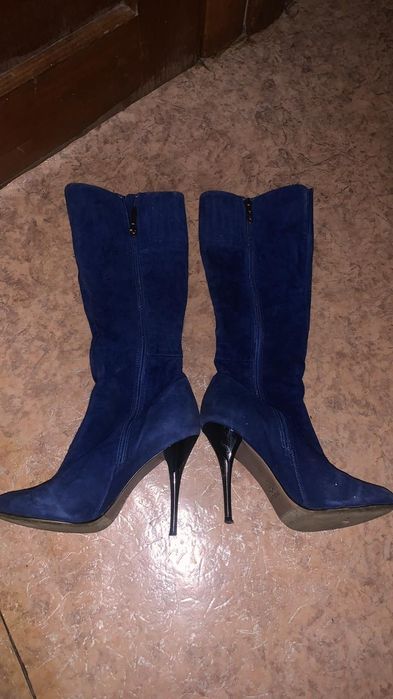 Сапоги замша 37 размер весна