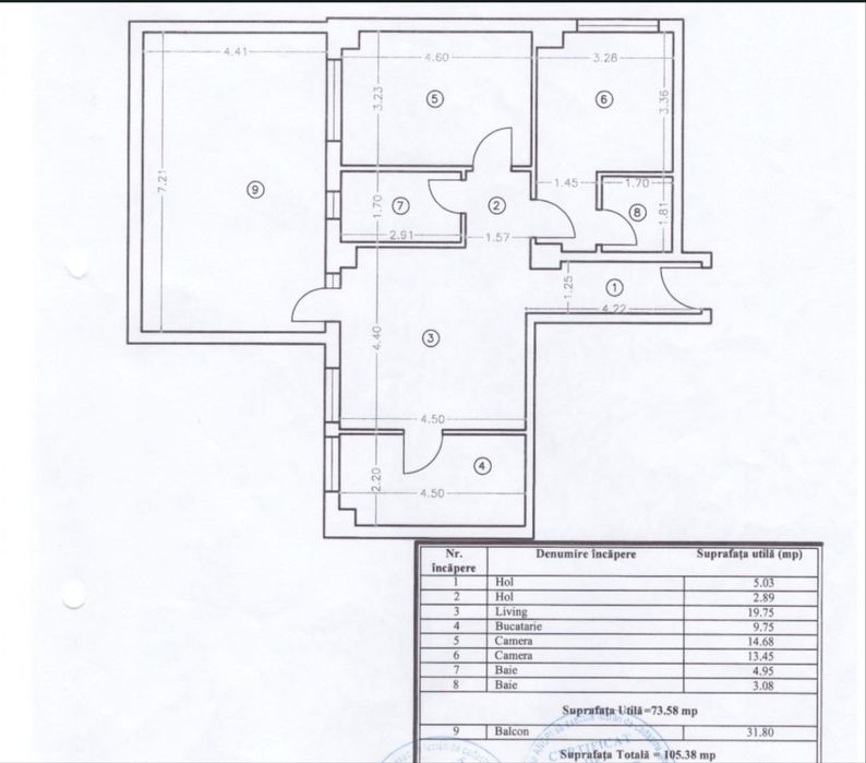Vând apartament 3 camere în Tomis Plus