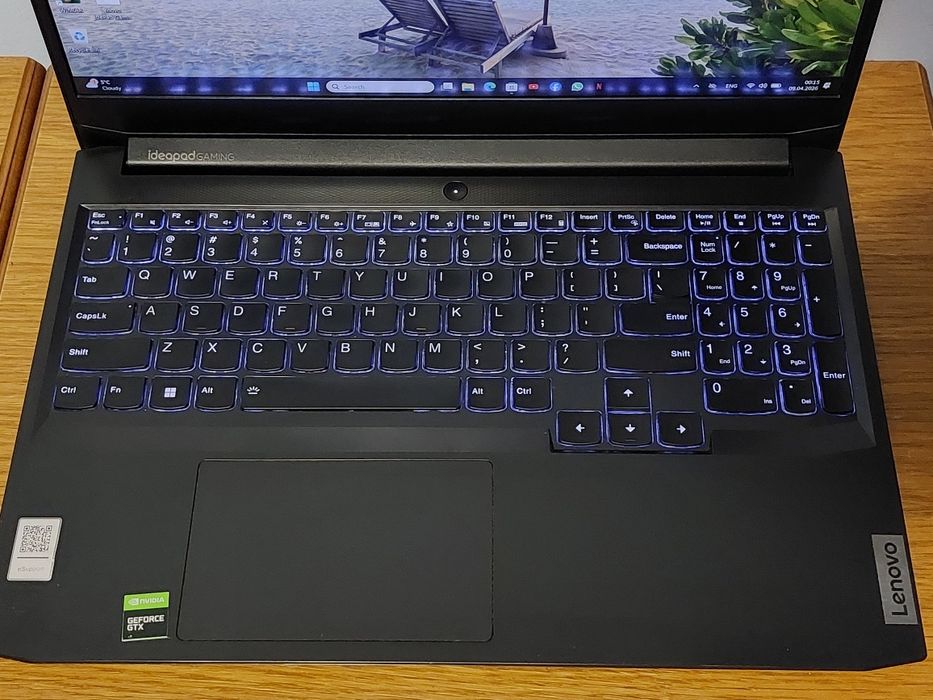 Laptop Lenovo Gaming Ryzen 5 5600H 3,3Ghz up to 4,2Ghz, 16GB 512GB, Nvidia GTX 1650 4GB, Windows 11 Office 2024