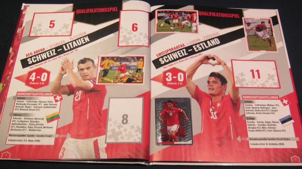 Album/Catalog/PANINI/Euro 2016,Nationala Elvetia,nou,incomplet.