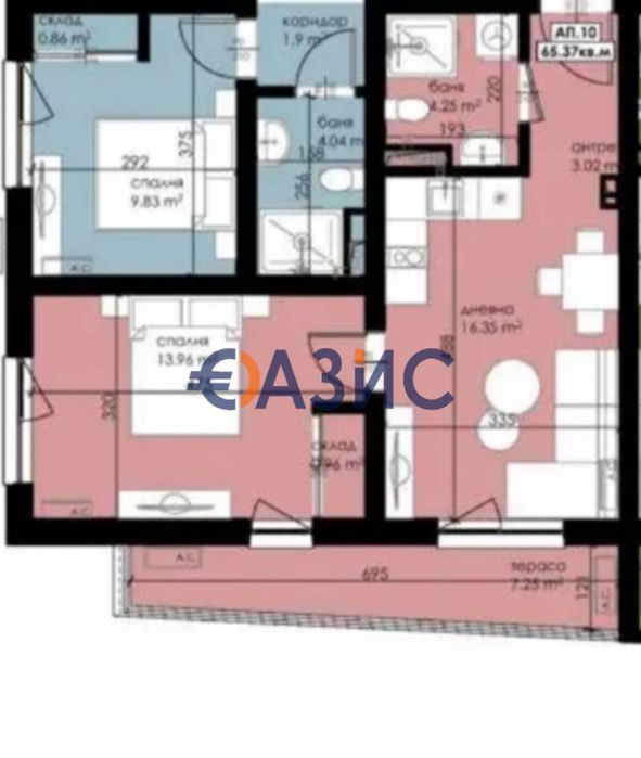 Продава се Двустаен апартамент в Созопол - 65 кв.м за 1408 €/кв.м - Снимка #2