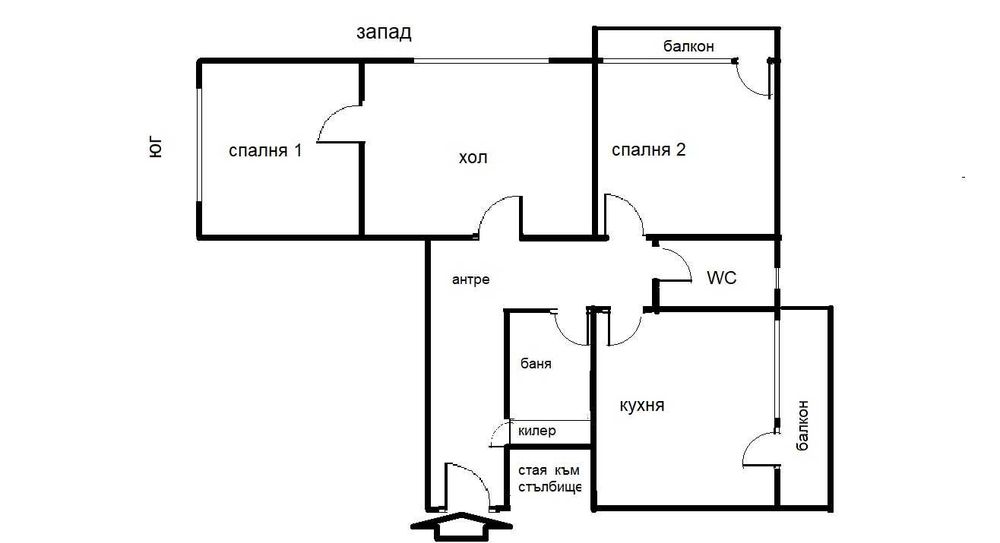 Славия тристаен тухлен