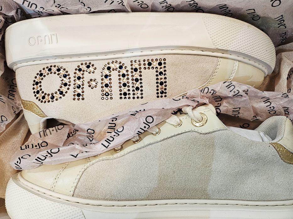 Liu Jo кожени кецове с камъни