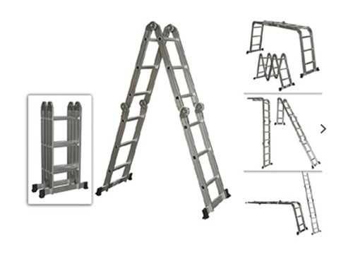 Мултифункционална стълба с платформа 4х3, 4х4 и 4х5 стъпала.