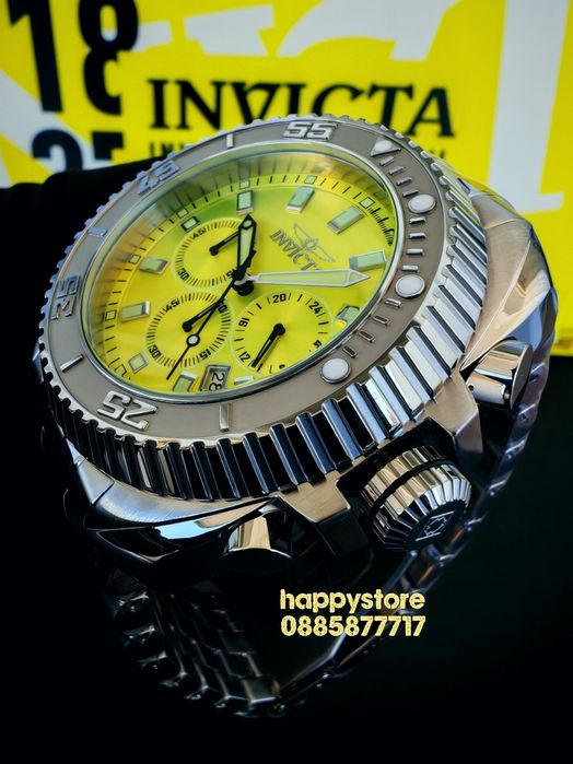 INVICTA Fury Silver green dial 50 mm, Инвикта нов ръчен часовник