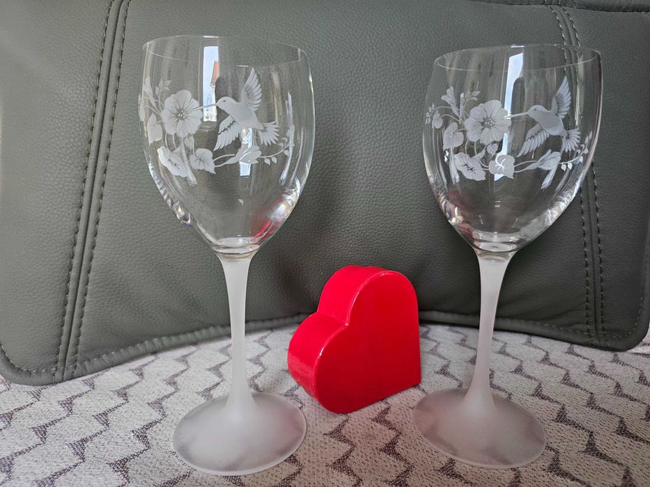 Сватбени чаши с колибри 2 бр