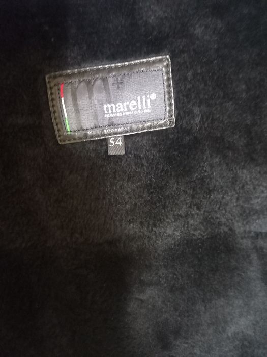 Кожаный дубленка