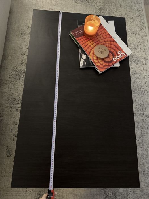 Măsută de cafea modernă maro cu alb - 100x60x42 cm