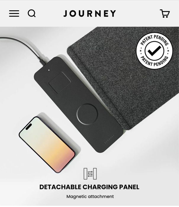 Подложка Journey за бюро с безчично зарядно за телефон и слушалки