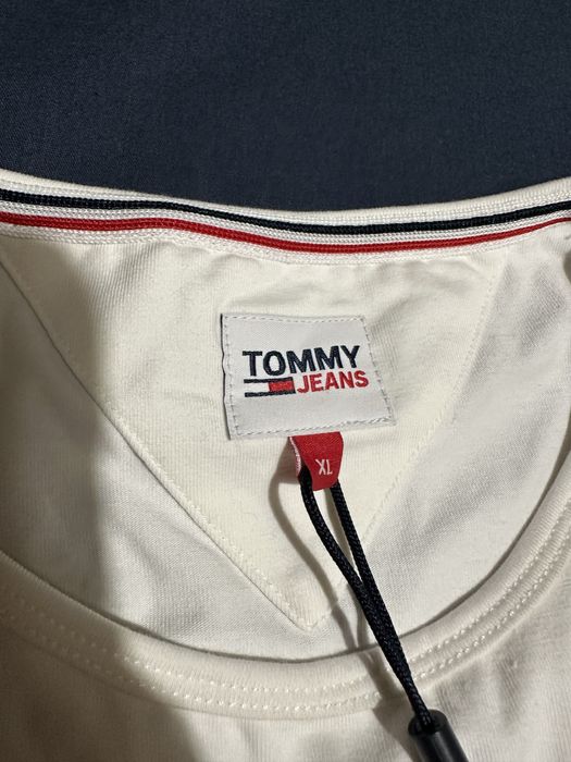Къс кроп топ TOMMY HILFIGER бял XL