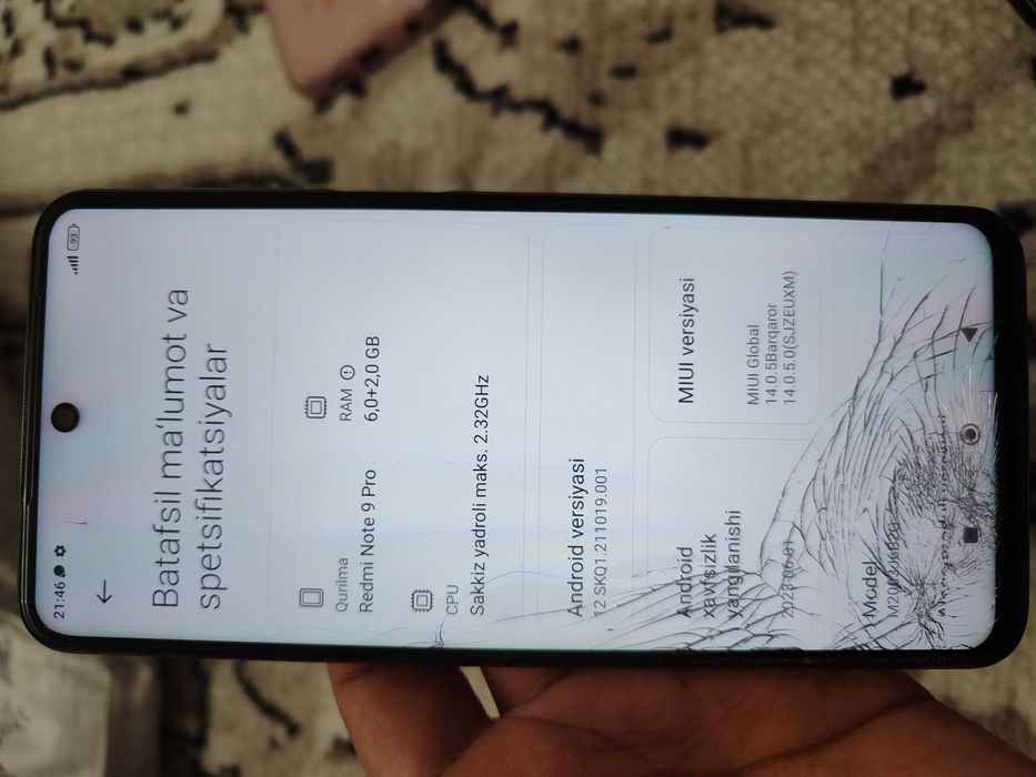 Redmi not 9 pro 6 128gb