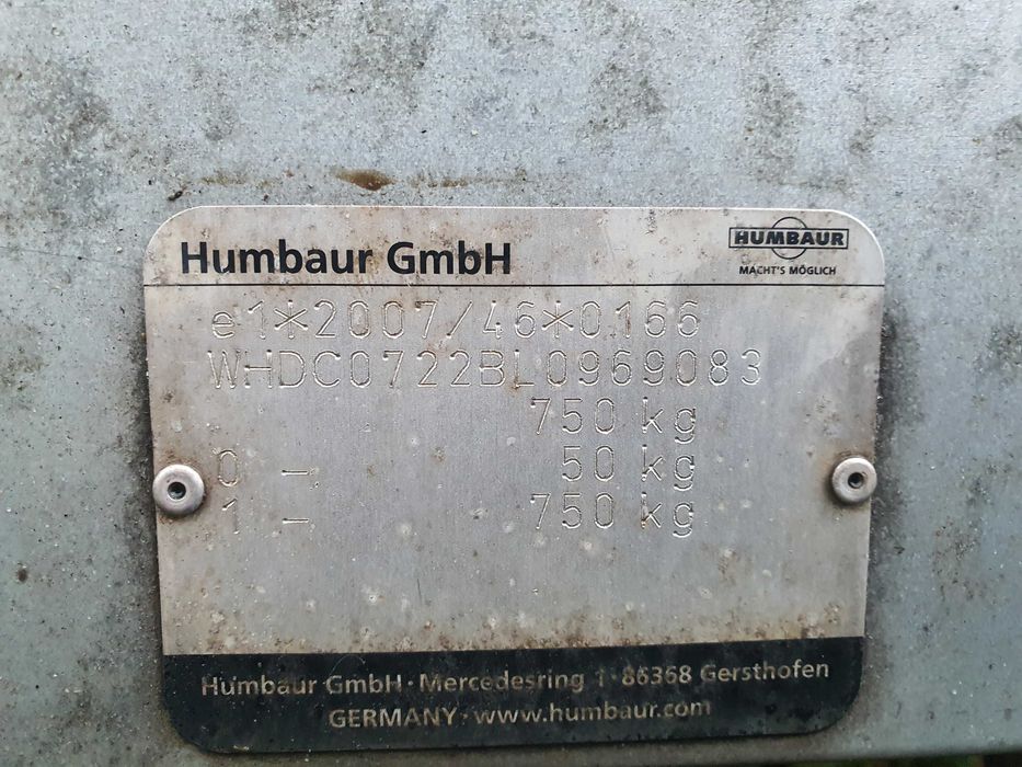 Remorca HUMBAUR Steely 750kg cu prelata inalta