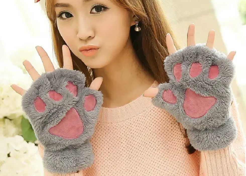 Перчатки лапки кошки