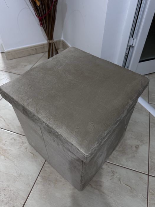 Taburet nisipiu catifea