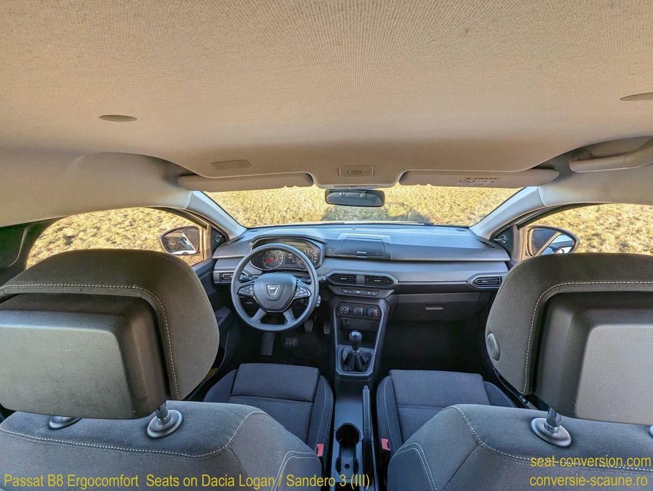 Sistem adaptare scaune de Passat B8 Ergocomf pe Logan Sandero 3 2020+