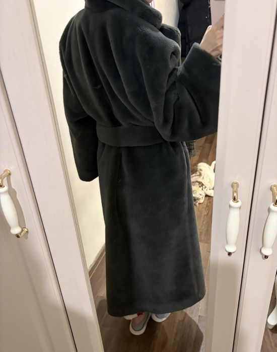 Эко шуба длинный