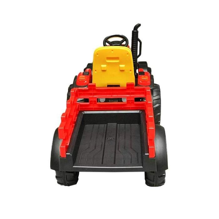 Tractor electric cu remorca telecomanda si baterie pentru copii