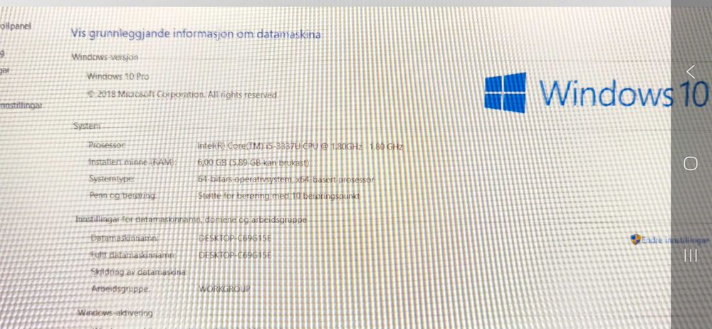 Laptop Samsung i5, touchscreen