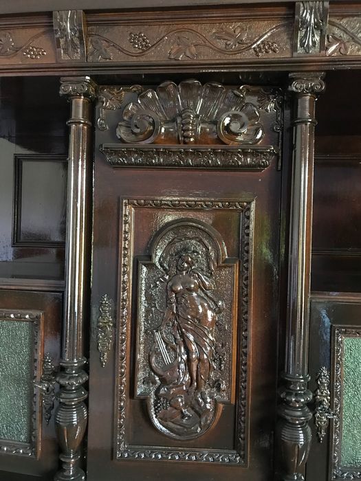 Mobila veche sculptata lemn masiv