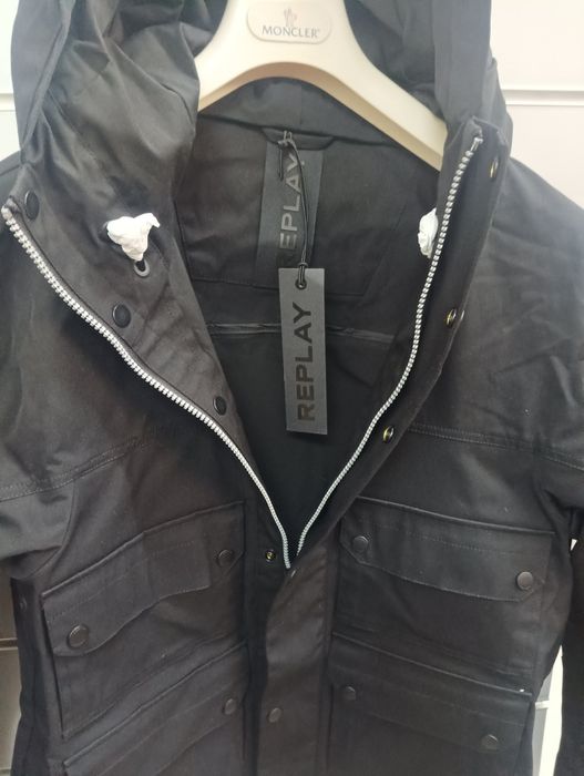 Водо и ветроустойчиво яке Replay S ново Черно мъжко оригинално реплей