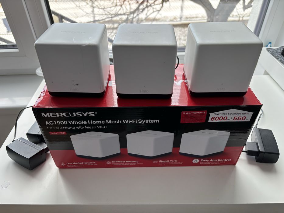 Sistem Router Mercusys AC1900 Halo H50G Mesh Wi-Fi
