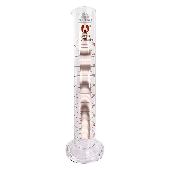 Мерителен цилиндър 500 мл, Деление 5 ml, Боросиликатно стъкло 20214440