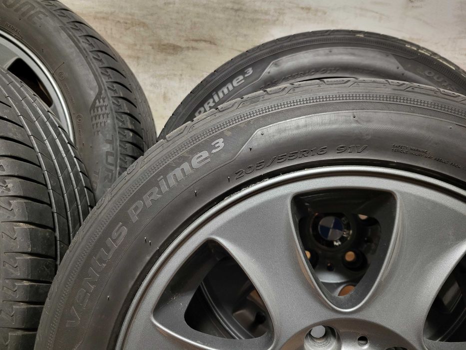 Bmw 16" 5x120 с гуми 205/55/16 оригинални джанти бмв