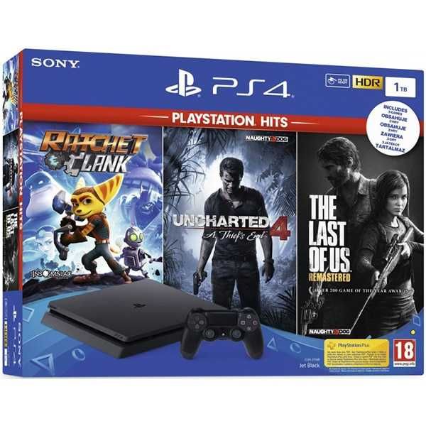 Playstation 4 1tb + 1 Джойстик + зареждане за контролер + 39 игри