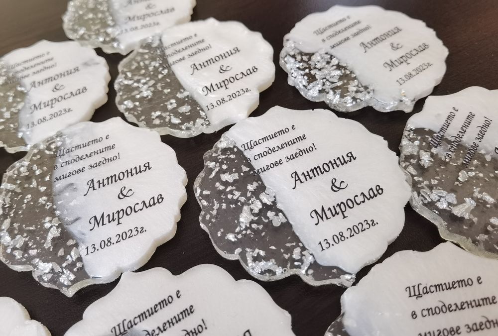 Епокси магнити, епокси магнитчета- подаръци за гости