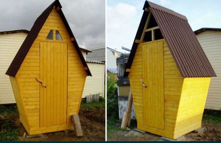 Туалет уличный деревянный