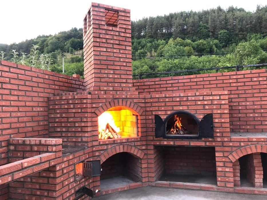 Construcții grătar rustic de grădină