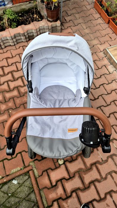 Carucior copii 3 in 1 Topaz Lux Grey - Krausman