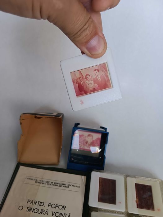 Diapozitive propaganda comunista,era Ceaușescu, RSR, de colectie