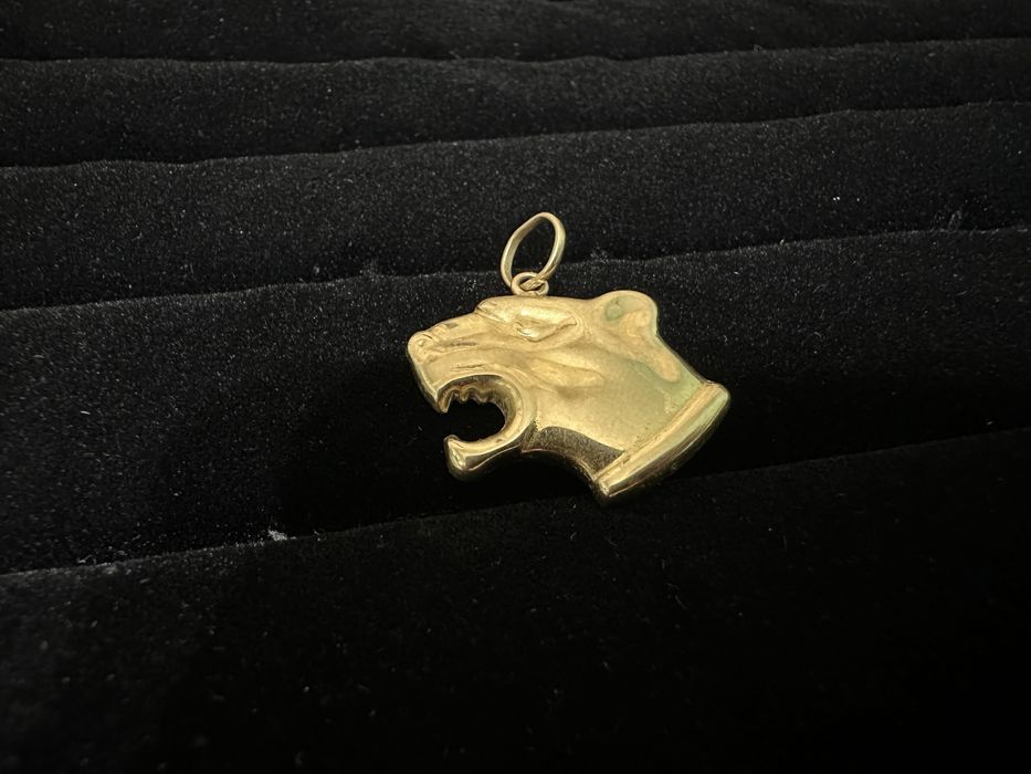 Золотой кулон тигр пантера лев 585