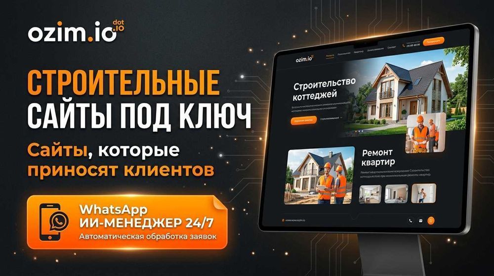 Создание сайтов для строительных компаний и ремонта под ключ