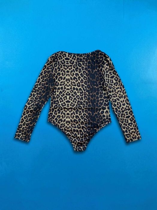 Body damă animal print leopard, mânecă lungă, mărimea L