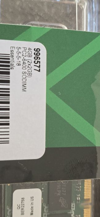 Memorie Sodimm Ram Kit 4Gb DDr2 6400 5-5-5-18