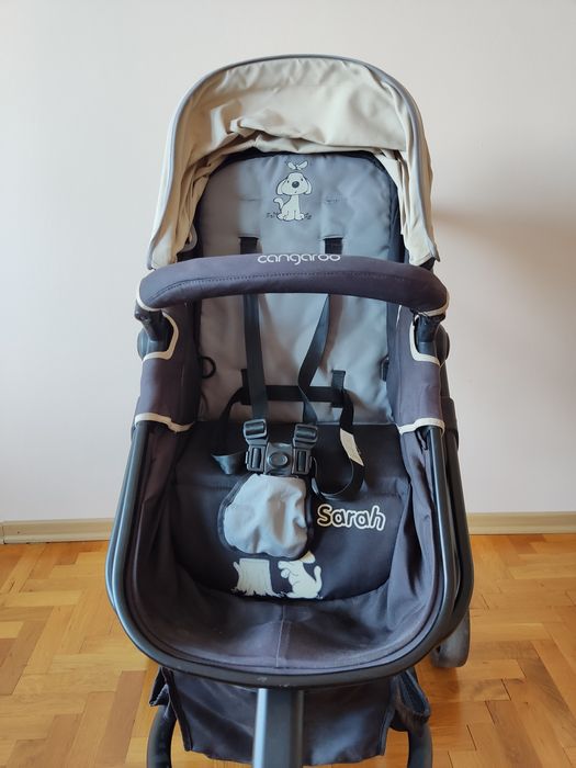 CANGAROO Комбинирана бебешка количка 2в1 SARAH + подарък кош за кола