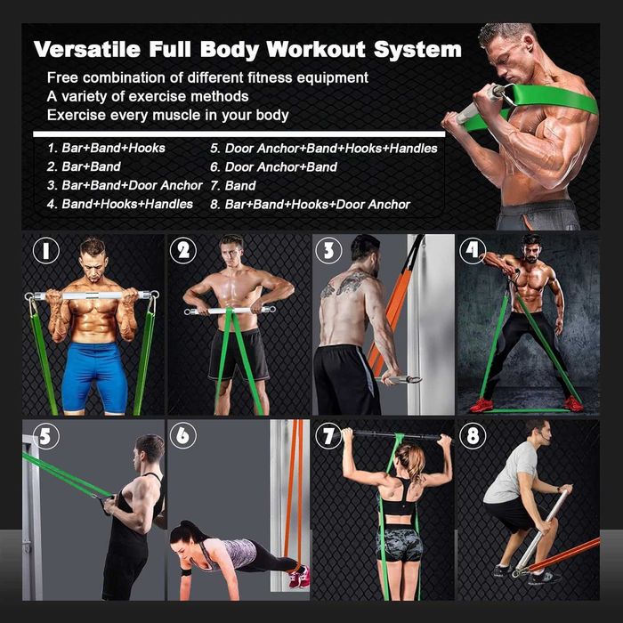 Нов комплект ластици за тренировки с лост за съпротивление  FOSER